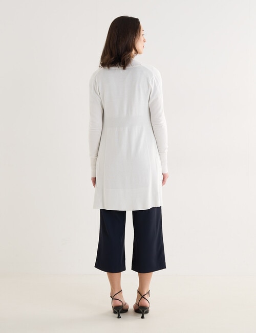 Oliver Black Longline Cardigan, Ivory product photo View 02 L