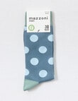 Mazzoni Spot Bamboo-Blend Dress Sock, Blue product photo View 02 S