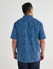 Gasoline King size Ditsy Floral Shirt, Blue product photo View 02 S