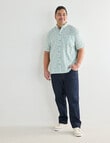 Gasoline King size Ditsy Floral Shirt, White & Green product photo View 03 S
