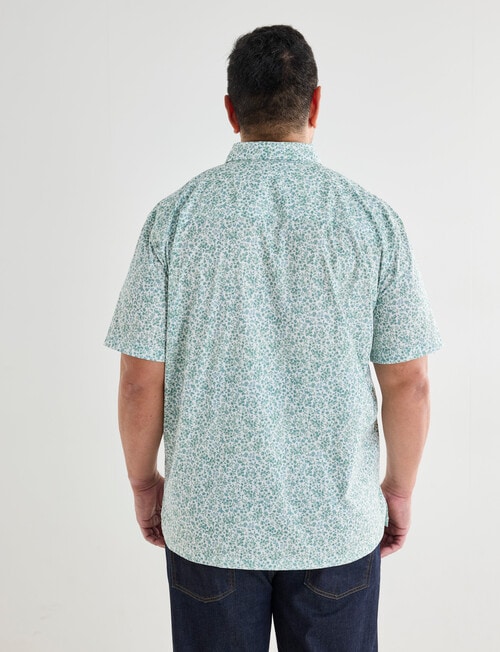 Gasoline King size Ditsy Floral Shirt, White & Green product photo View 02 L