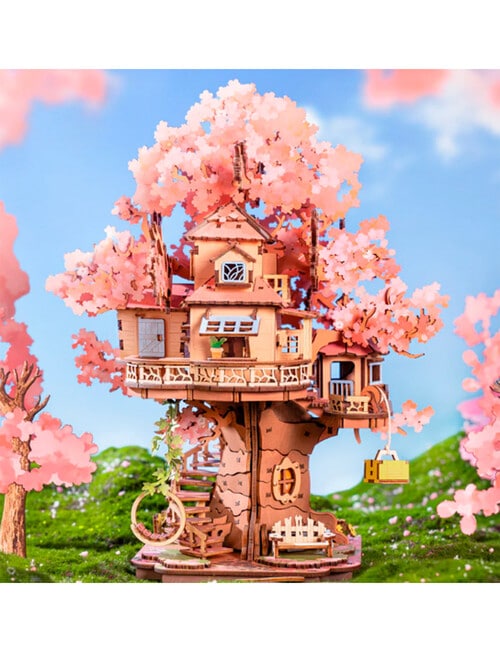 DIY Kits Rolife Sakura Tree House Wooden 3D Puzzle, TGS04 product photo View 02 L