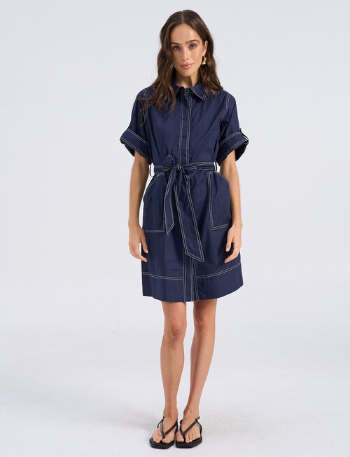 Vero Moda Ivy Short Shirt Dress, Dark Sapphire product photo