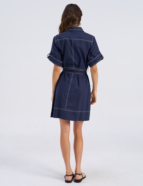 Vero Moda Ivy Short Shirt Dress, Dark Sapphire product photo View 02 L