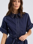 Vero Moda Ivy Short Shirt Dress, Dark Sapphire product photo View 03 S