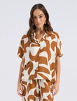 Vero Moda Geo 2/4 Shirt, Caramel product photo