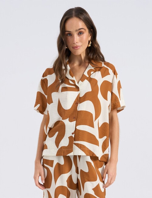 Vero Moda Geo 2/4 Shirt, Caramel product photo