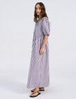 Vero Moda Isla Tie Ankle Dress, Blue Stripe product photo View 04 S