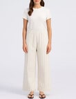 Vero Moda Susi Loose Pant, Oatmeal Stripe product photo