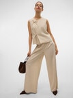 Vero Moda Fea Linen Blend Palazzo Pants, Oatmeal product photo View 04 S
