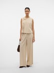 Vero Moda Fea Linen Blend Palazzo Pants, Oatmeal product photo View 05 S