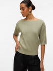 Vero Moda Jemma Boatneck Knit Top, Seagrass product photo