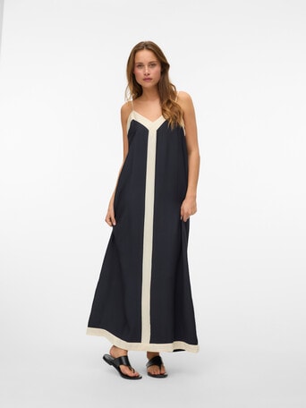 Vero Moda Denise Singlet Ankle Dress, Black & Birch product photo
