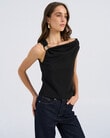 Vero Moda Allison Waterfall Top, Black product photo