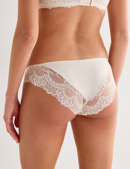 Acapella Hazel Lace Trim Bikini Brief, Ivory product photo View 02 L
