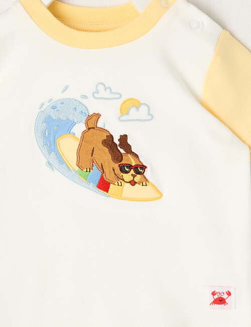 Teeny Weeny Surfing Dog Short Sleeve Tee, White product photo View 02 L