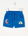 Teeny Weeny Sail Boat Knit Short, Bright Blue product photo