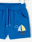 Teeny Weeny Sail Boat Knit Short, Bright Blue product photo View 02 S