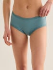 Lyric Lisa Cotton Lace Trim Boyleg Brief, Dark Sage product photo