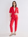 Oliver Black Short Sleeve Button Jacket, Red product photo View 03 S