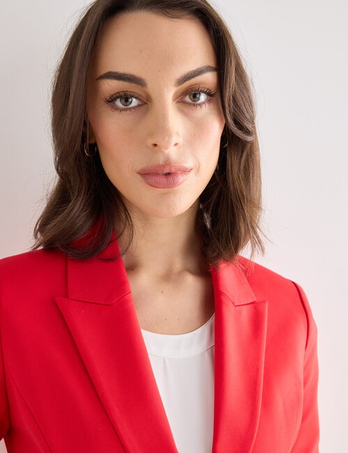 Oliver Black Short Sleeve Button Jacket, Red product photo View 04 L