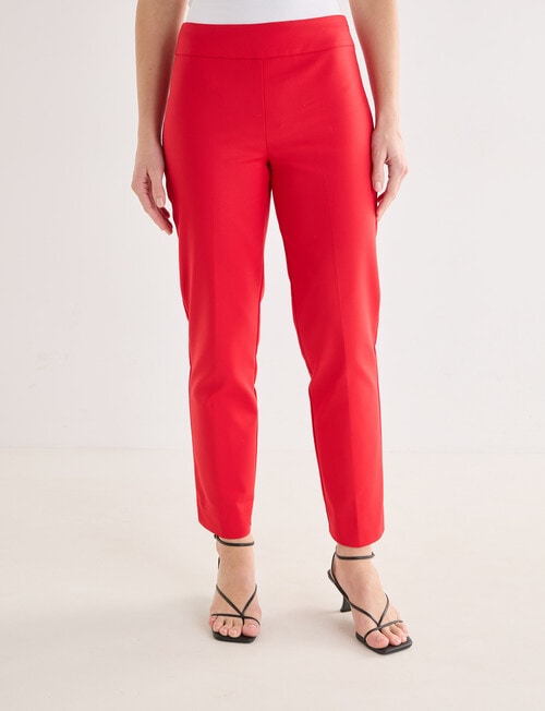 Oliver Black Slim Ankle Grazer Pant, Red product photo