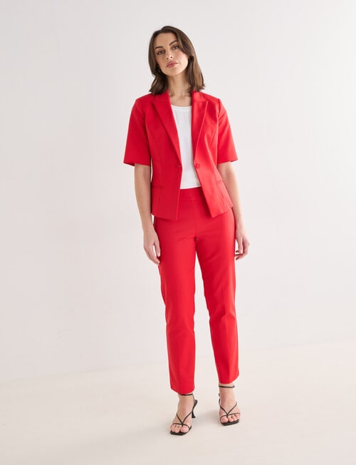 Oliver Black Slim Ankle Grazer Pant, Red product photo View 03 L