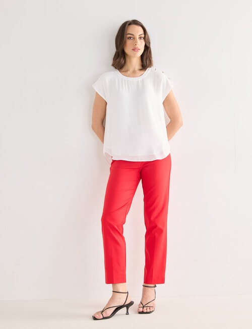 Oliver Black Slim Ankle Grazer Pant, Red product photo View 05 L