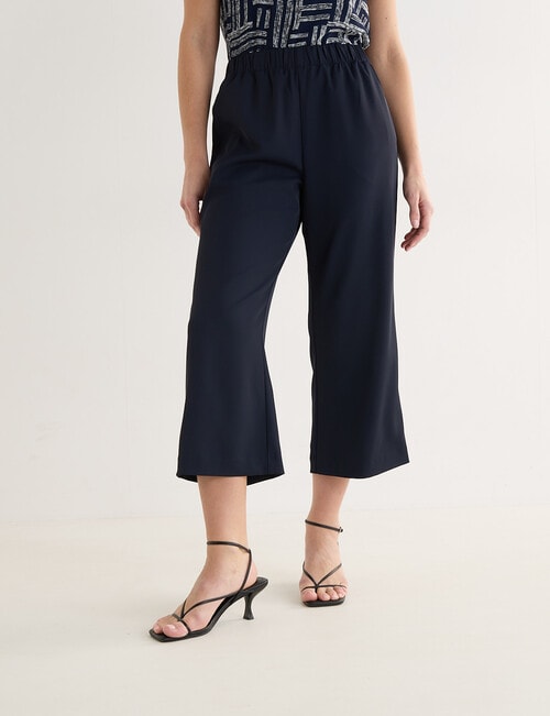 Oliver Black Dress Culotte Pants, Midnight product photo