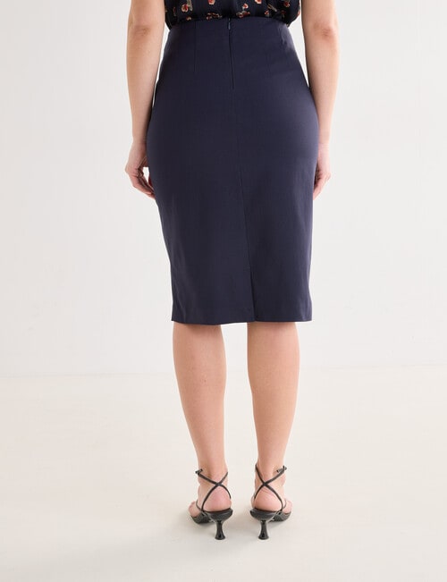 Oliver Black Bengaline Pencil Skirt, French Navy product photo View 02 L
