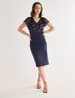 Oliver Black Bengaline Pencil Skirt, French Navy product photo View 03 S
