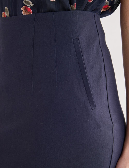 Oliver Black Bengaline Pencil Skirt, French Navy product photo View 04 L