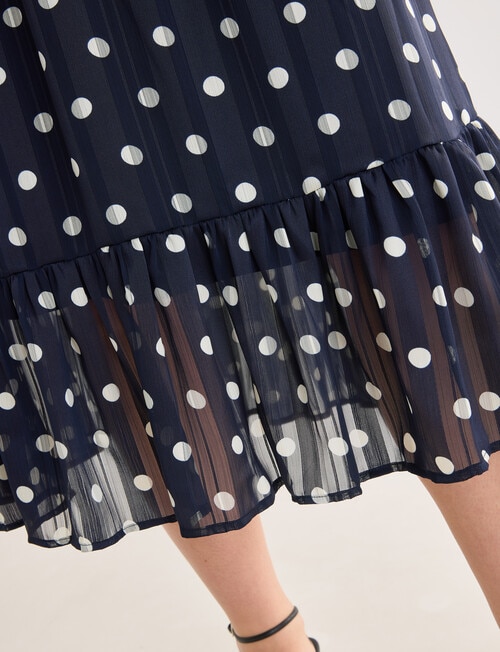Oliver Black Polka Dot Ruffle Skirt, Navy product photo View 04 L