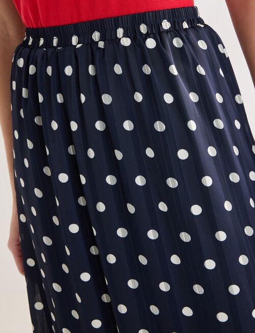 Oliver Black Polka Dot Ruffle Skirt, Navy product photo View 05 L