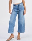 ONLY Madison Blush Crop Pant, Light Blue Denim product photo