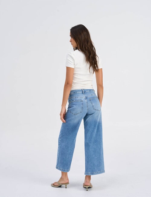 ONLY Madison Blush Crop Pant, Light Blue Denim product photo View 02 L