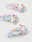 Mac & Ellie Funfetti Clip, 3-Piece, Unicorn product photo View 03 S