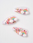 Mac & Ellie Funfetti Clip, 3-Piece, Rainbow product photo