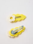Mac & Ellie Daisy Clip Set, Lemon, 2-Piece, Lemon product photo View 02 S