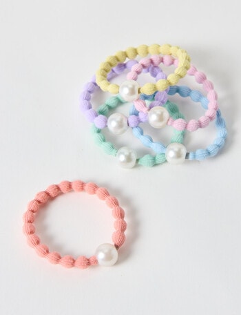 Mac & Ellie Bobble Hair Ties, 6-Piece, Pink product photo