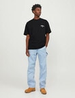 Jack & Jones Santorini Back Tee, Black product photo