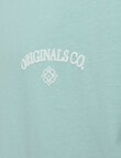 Jack & Jones Santorini Back Tee, Grey Mist product photo View 07 S