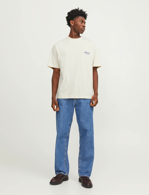 Jack & Jones Santorini Back Tee, Buttercream product photo