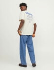 Jack & Jones Santorini Back Tee, Buttercream product photo View 02 S