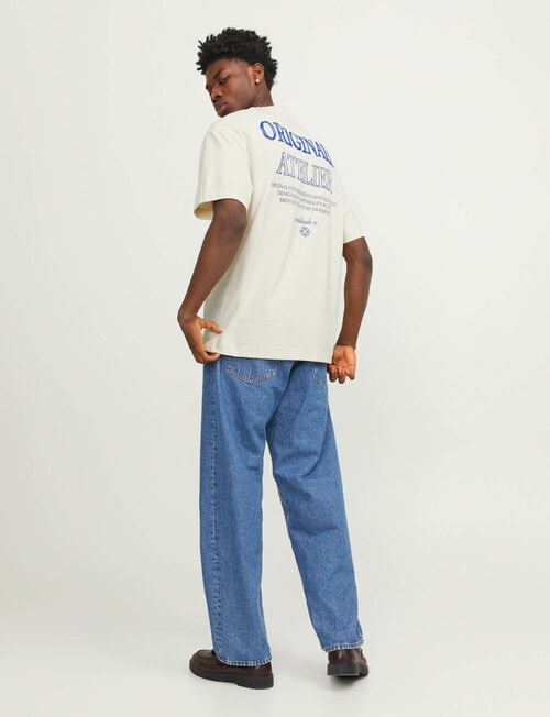 Jack & Jones Santorini Back Tee, Buttercream product photo View 02 L