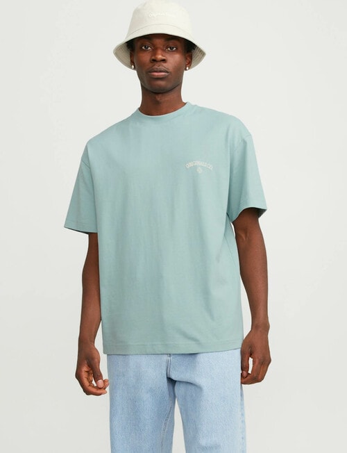 Jack & Jones Santorini Back Tee, Grey Mist product photo View 04 L