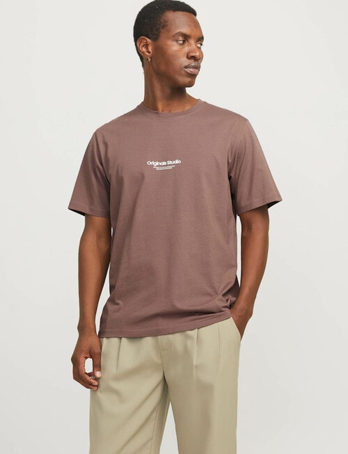 Jack & Jones Vestobro Tee, Deep Taupe product photo View 03 L