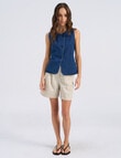 Vero Moda Maj Pleat Shorts, Oatmeal product photo