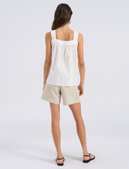 Vero Moda Riley Cap Sleeve Top, Snow White product photo View 02 L