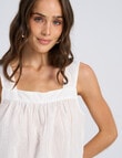 Vero Moda Riley Cap Sleeve Top, Snow White product photo View 03 S